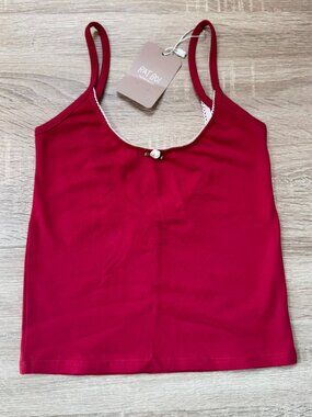 NWT Rat Boi Scoop Back Cami in Cherry Red XS
